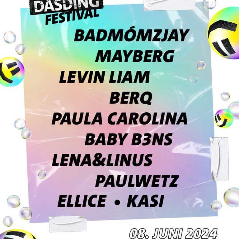 Line Up komplett Berq beim DASDING Festival 2024!