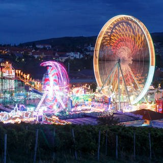 Übersichtsaufnahme des Dürkheimer Wurstmarktes