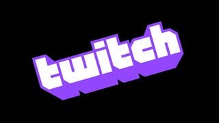 Gedrehtes Twitch-Logo auf schwarzem Hintergrund