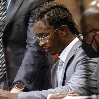 Rapper Young Thug, whose real name is Jeffery Williams, was given a Percocet by a co-defendant during court on Jan. 18, 2023, according to a motion.