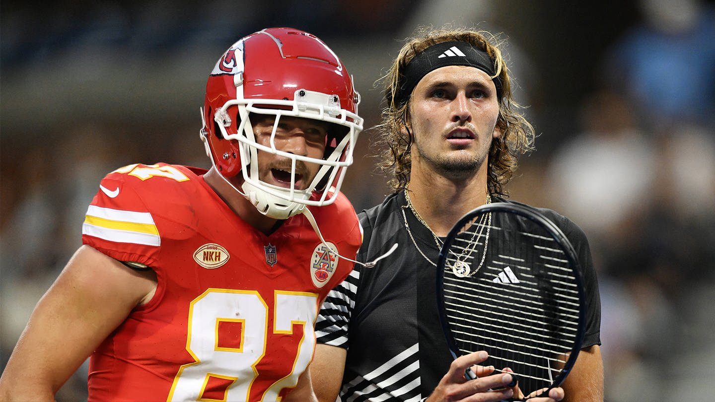 Travis Kelce und Alexander Zverev