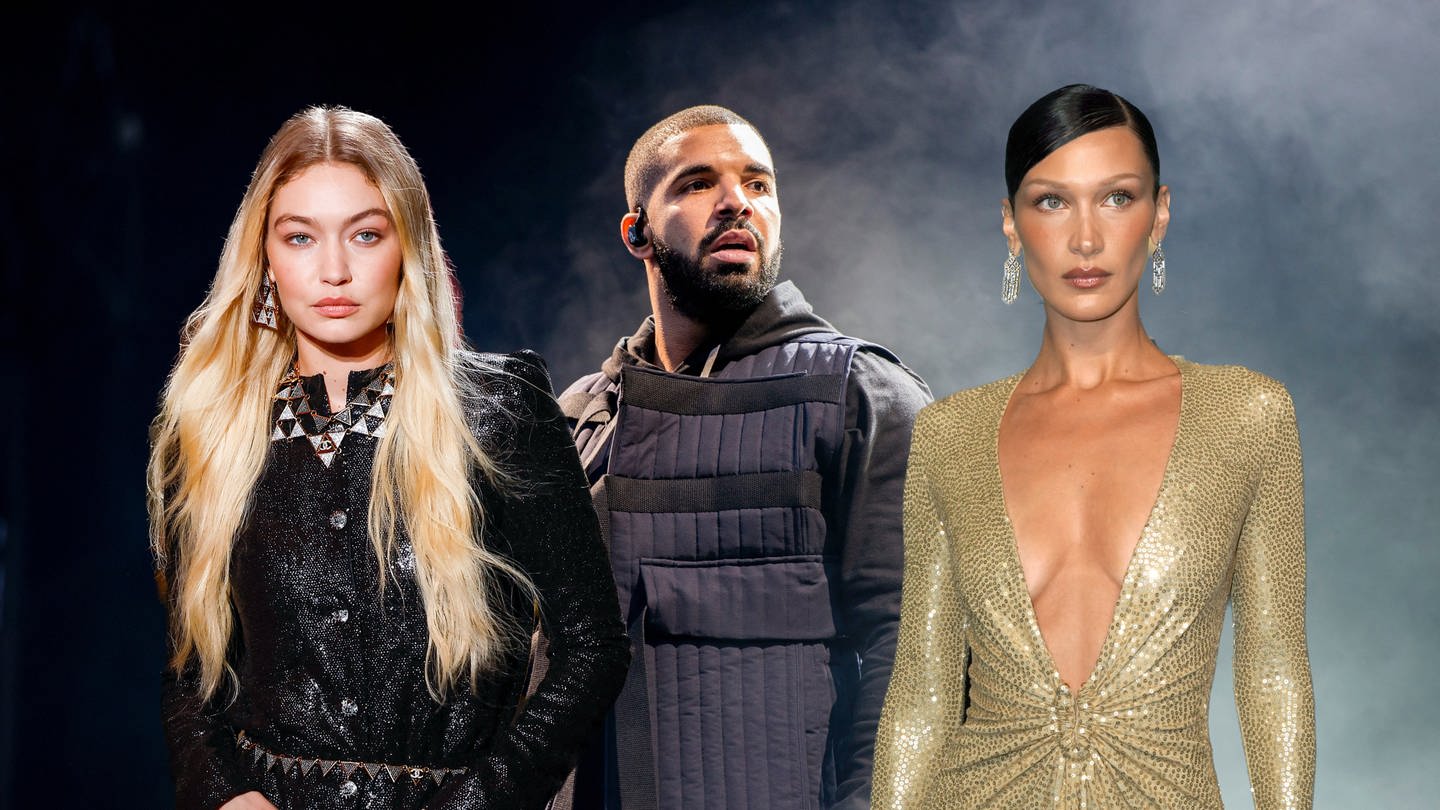 Collage NEWSZONE: (von links nach rechts) Gigi Hadid, Drake, Bella Hadid