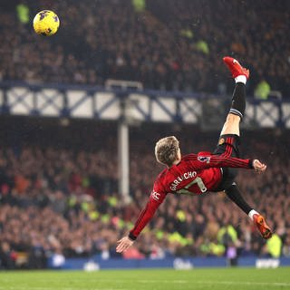 Alejandro Garnacho von Manchester United bei seinem Fallrückzieher-Tor