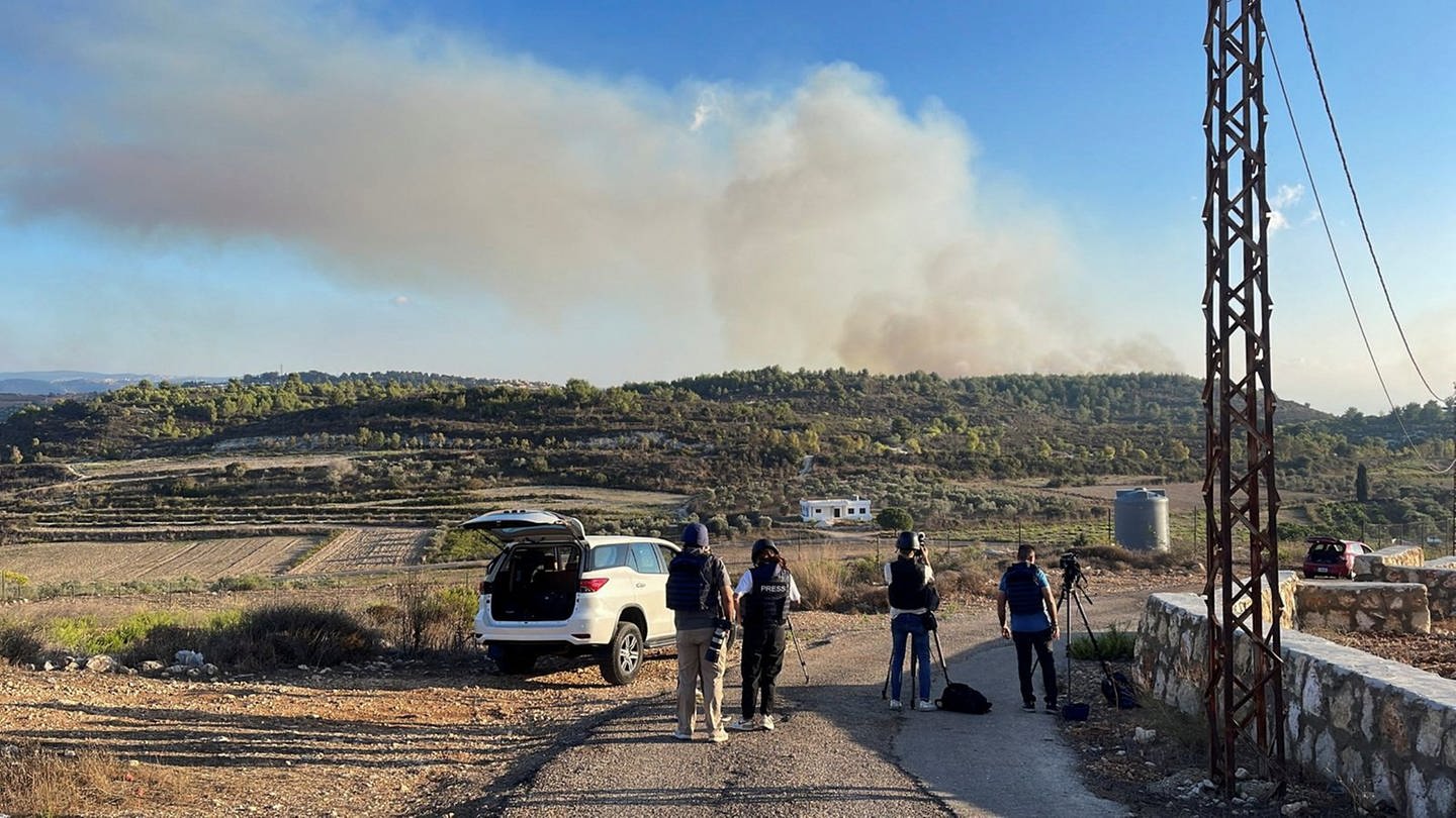 Journalisten im Libanon am 13. Oktober 2023