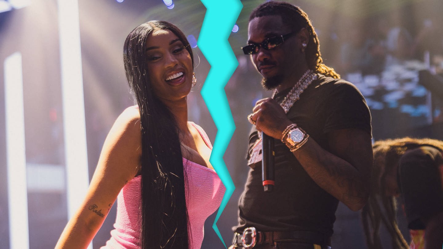 Cardi B und Offset gemeinsam auf einer Bühne in Miami im US-Bundesstaat Florida.