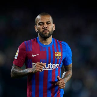 Dani Alves beim Spiel des FC Barcelona am 7. Mai 2022.