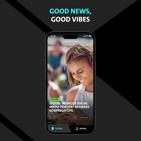 NEWSZONE - Deine News-App. Bei uns gibt es auch gute Nachrichten. Mindestens einmal am Tag mit der Feel-Good-Notification. (Foto: SWR DASDING)