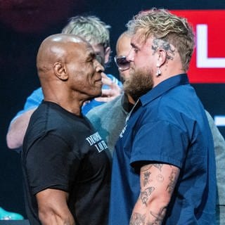 Face-Off zwischen Mike Tyson und Jake Paul