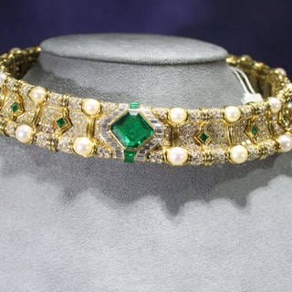 Bulgari Perlen- und Diamantkette