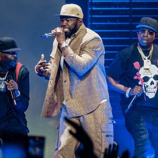 Rapper 50 Cent auf der Bühne