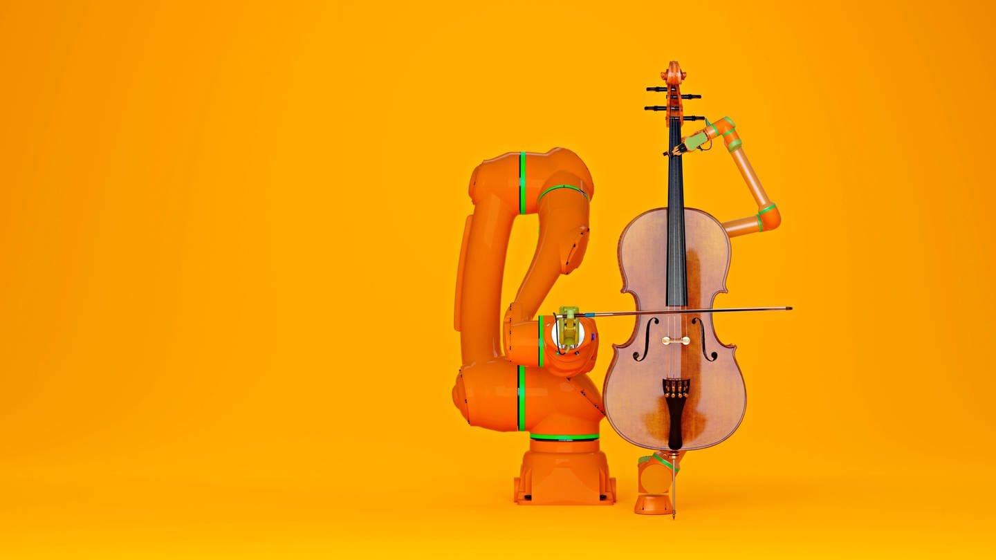 Roboterarm mit Geige