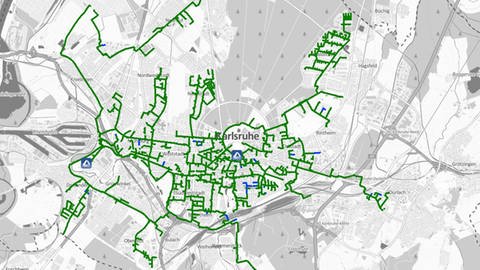 Fernwärmenetz der Stadt Karlsruhe