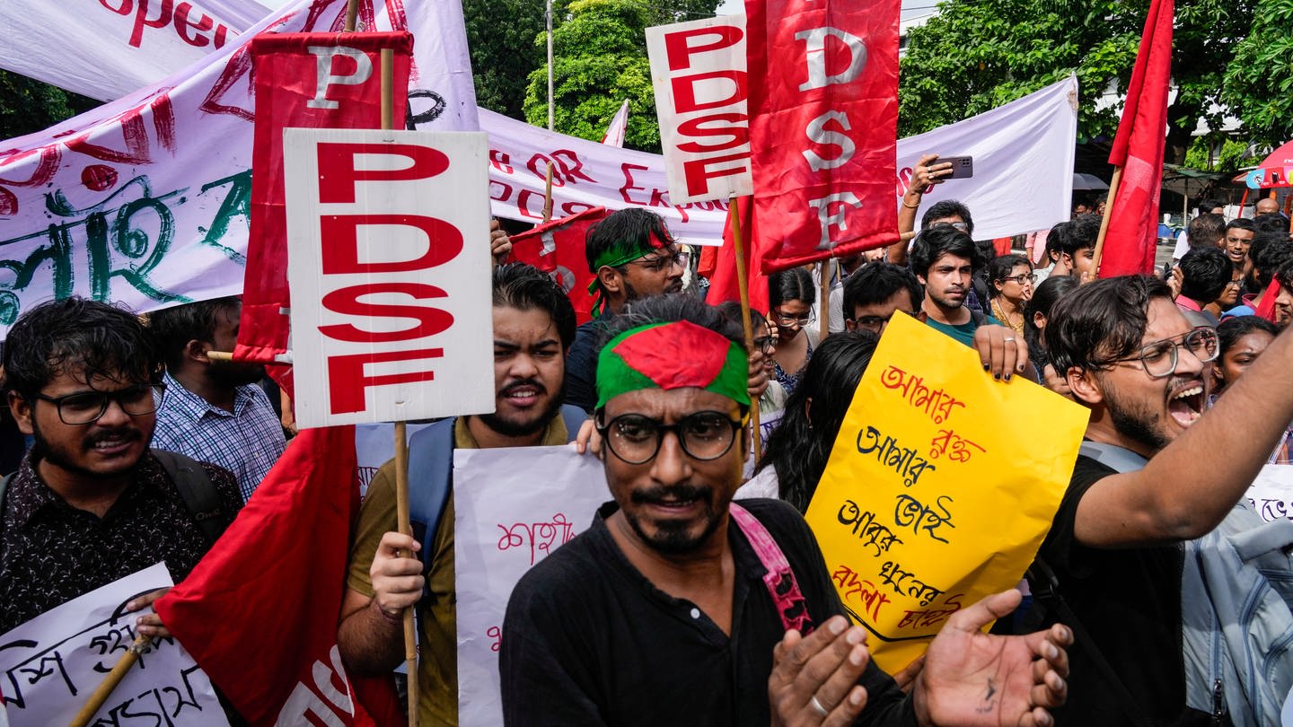 Studenten in Bangladesch protestieren gegen das Quotensystem im öffentlichen Dienst.
