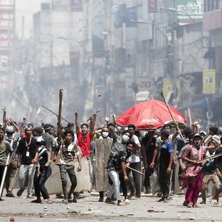  Bangladeschs Studenten protestierten am 18. Juli landesweit gegen die Einstellungsregeln für den öffentlichen Dienst.