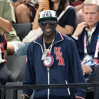 Flavor Flav attends the first day of gymnastics event finals during the Paris 2024 Olympic Summer Games at Bercy Arena. 