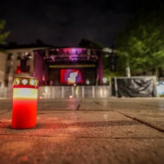 Bühne nach dem Anschlag auf das Stadtfest in Solingen