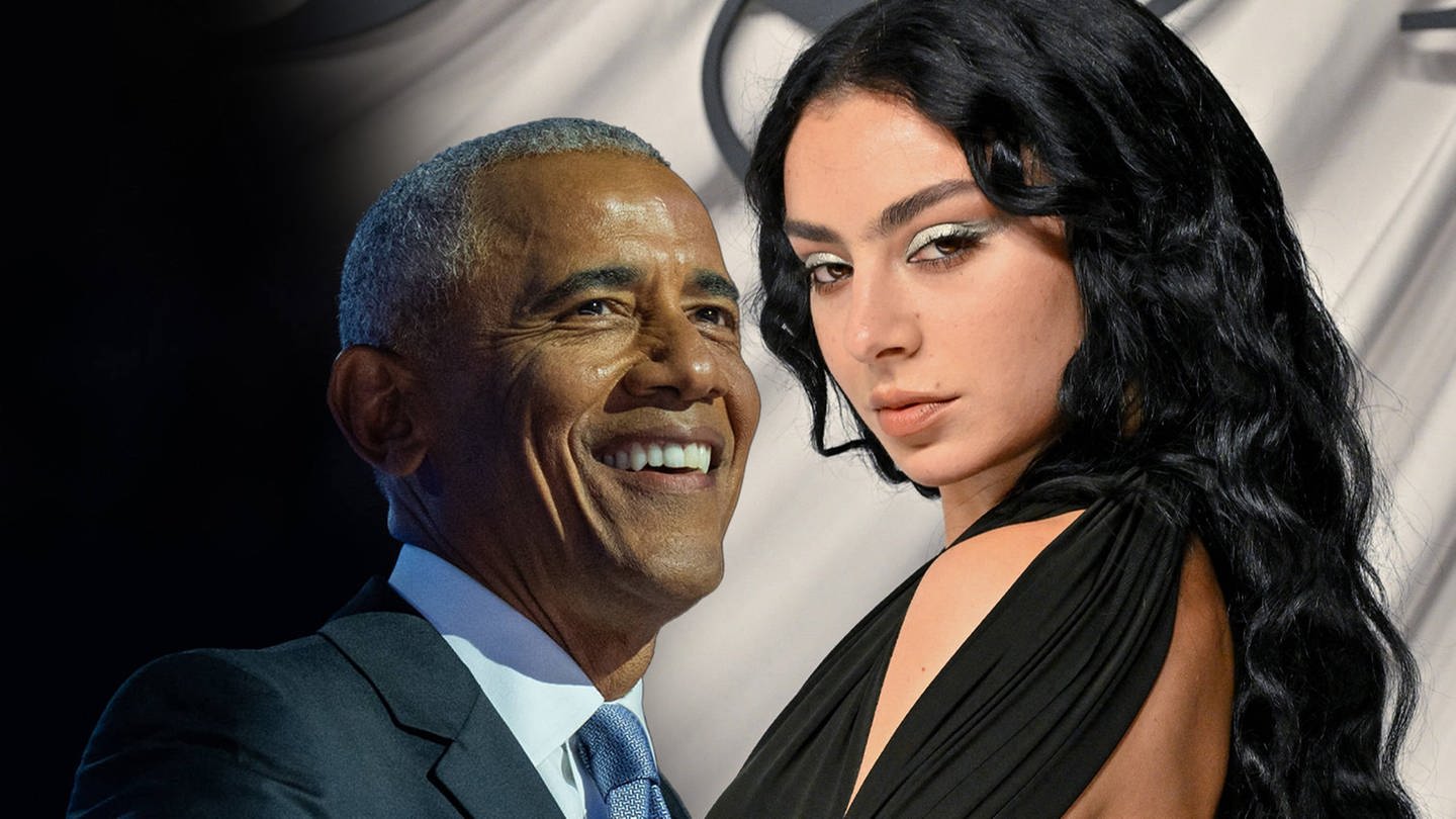 Barack Obama, der ehemalige Präsident der USA, und die Sängerin Charli XCX. (Fotomontage)