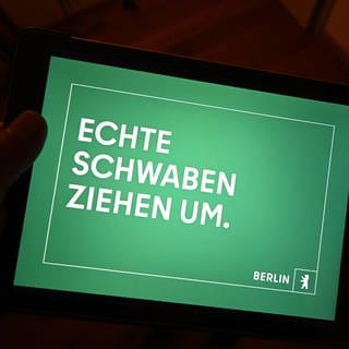 "Echte Schwaben ziehen um": Mit diesem und anderen Sprüchen will die Stadt Berlin ihr Image aufpolieren.