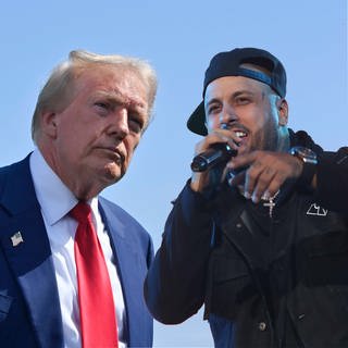 Donald Trump und Nicky Jam Collage