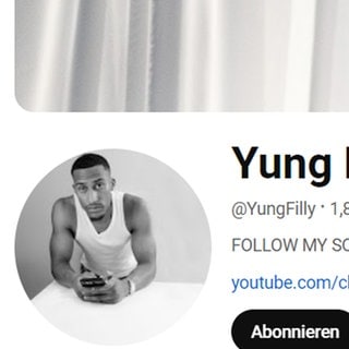 Das YouTube Profil von Rapper Yung Filly