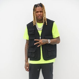 Rapper Lil Durk bei einer Givenchy Fashion Show 