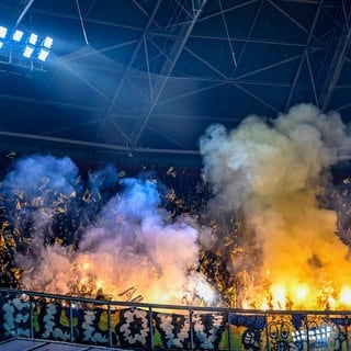 Fans of Maccabi Tel Aviv, during the match Ajax - Maccabi Tel Aviv at the Johan Cruijff ArenA for the UEFA Europa League