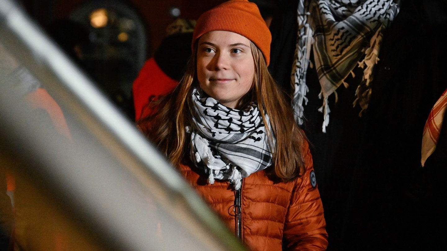 Greta Thunberg bei bei Pro-Palästina-Demo in Mannheim