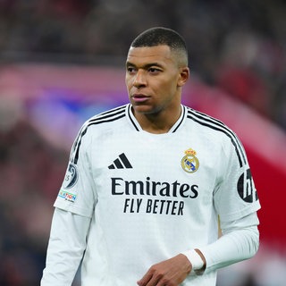 Kylian Mbappé im Spiel Real Madrid gegen Liverpool.