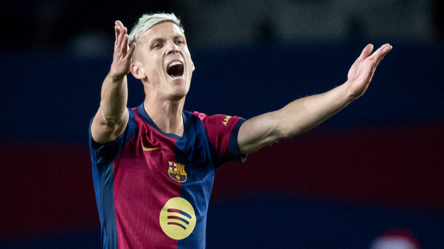 Dani Olmo könnte den FC Barcelona zur Rückrunde schon wieder verlassen. Der Club hat Probleme. ihn fürs neue Jahr anzumelden.