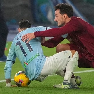 Mats Hummels beim Spiel des AS Rom gegen Lazio