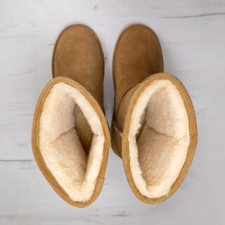 Ein Paar UGG-Boots von oben