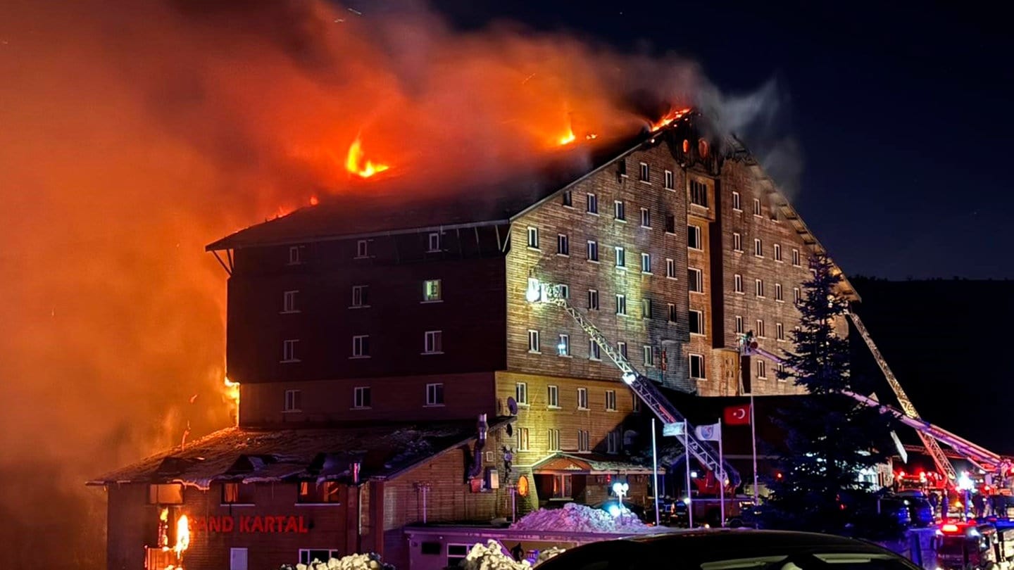 Brand in Hotel in türkischem Skigebiet