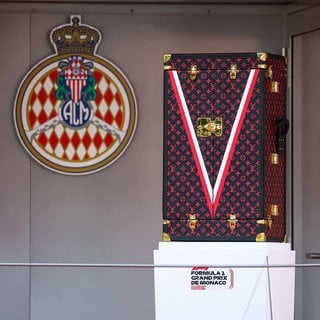 The Louis Vuitton case on the podium during the Formula 1 Grand Prix de Monaco 2024, 8th round of the 2024 Formula One World Championship, WM, Weltmeisterschaft from May 23 to 26, 2024 on the Circuit de Monaco, in Monaco. Formel 1.