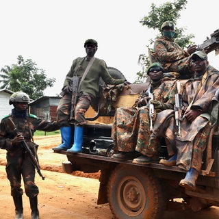 Soldaten in der DR Kongo auf einen Pickup: Die Miliz M23 ist auf dem Vormasch Richtung Hauptstadt Kinshasa