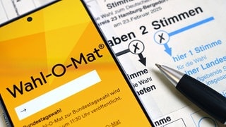 Wahl-O-Mat auf einem Smartphone