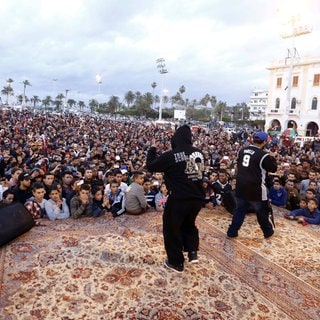 Rap-Konzert in Tripolis in Libyen.