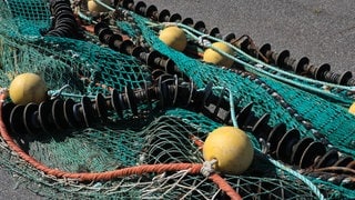 Fischernetz am Strand.