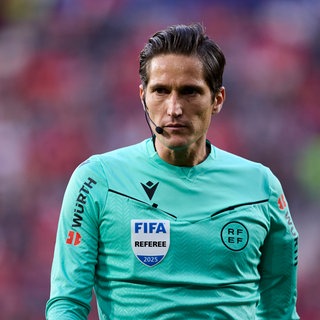 CA Osasuna v Real Madrid CF - LaLiga EA Sports Jose Luis Munuera Montero looks on during the LaLiga EA Sports match between CA Osasuna and Real Madrid CF at El Sadar on February 15, 2025, in Pamplona, Spain. Pamplona El Sadar Navarra Spain RL_OSAvRMCF_000153