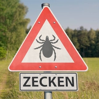 Achtung Zecken Schild