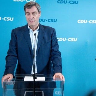 Markus Söder hat ein Foto von den Unionsberatungen nach dem Wahlsieg gepostet. Frauen fehlen in der Runde.