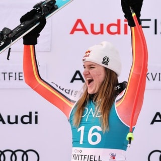 Emma Aicher hat den ersten Sieg bei einem Welcup-Rennen seit fünf Jahren geholt.