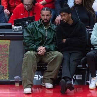 Drake beim NBA-Spiel der Toronto Raptors gegen die Chicago Bulls im November 2022.