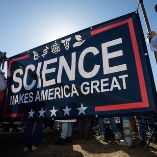 Thousands attend pro-science demonstration in Washington, DC Thousands demonstrate for science and research funding, two areas that have been hit particularly hard by the Trump administration and Elon Musk™s cuts via the Department of Government Efficiency, in Washington, on March 7, 2025. The demonstration at the Lincoln Memorial featured scientists, members of Congress, and music performers, among others. 