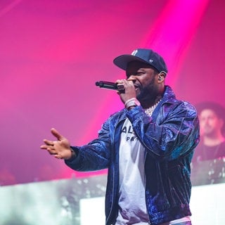 Rapper 50 Cent bei einem Konzert in Las Vegas 2024.