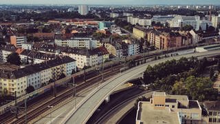 Blick über Ludwigshafen